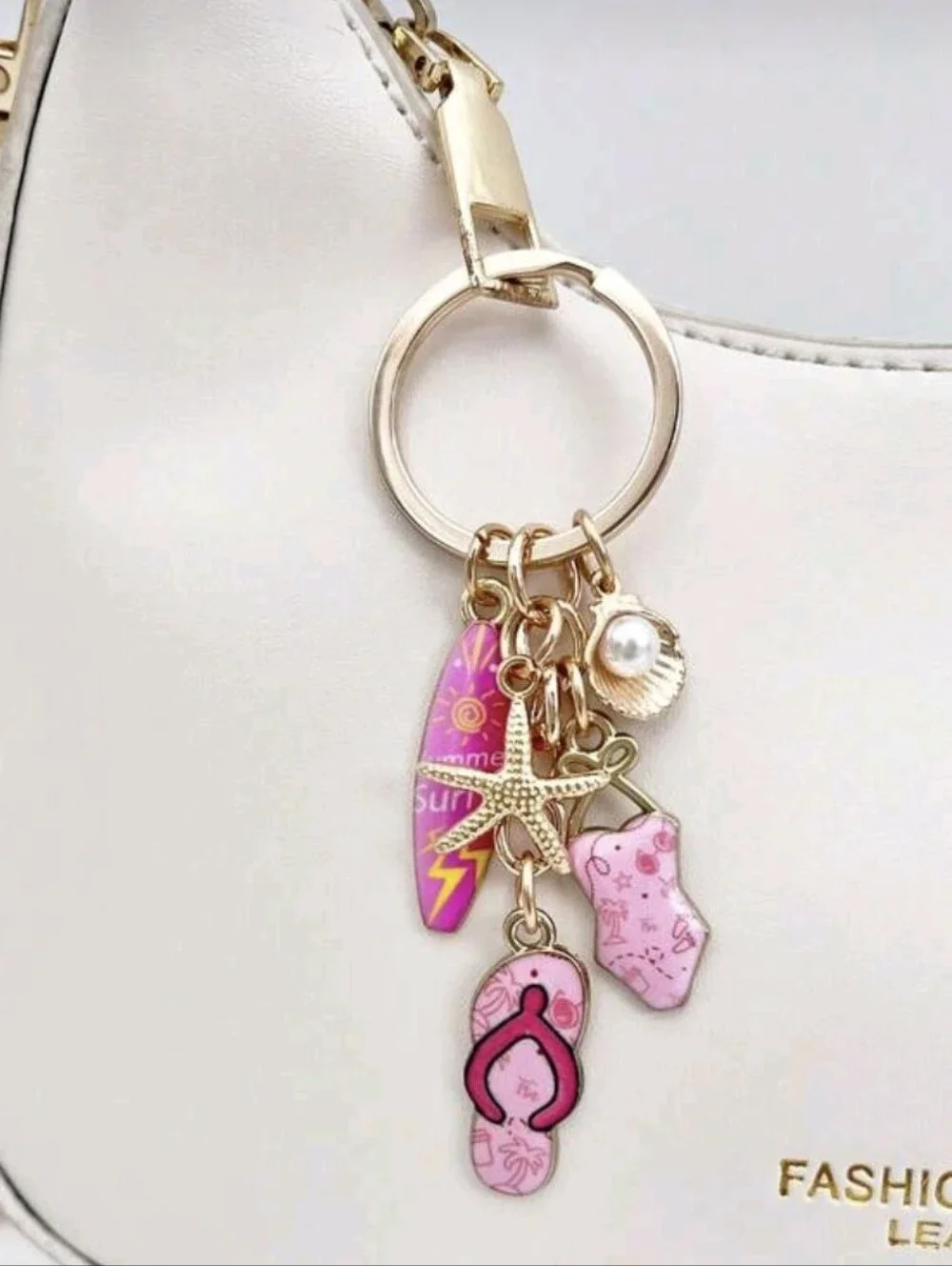 Beach Theme Bag Charm/ Keychain NEW